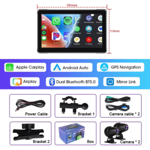 NaviMoto 7” CarPlay + DVR